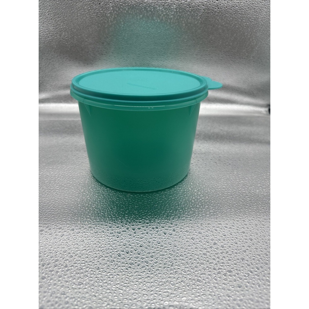 Tupperware Sheer Canister Storage Container Green Small